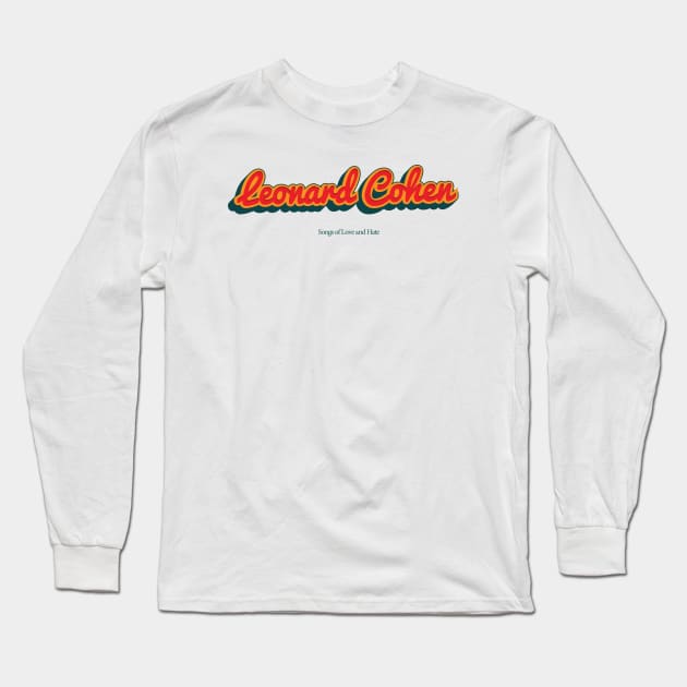 Leonard Cohen Long Sleeve T-Shirt by PowelCastStudio